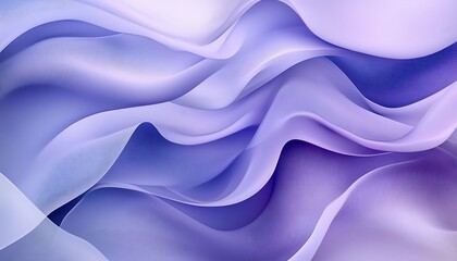 Poster - Non-Seamless Abstract with Overlapping Waves in Lilac and Chambray Blue
