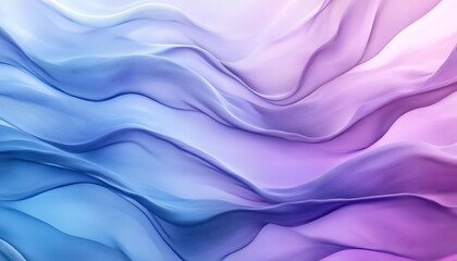 Poster - Non-Seamless Abstract with Overlapping Waves in Lilac and Chambray Blue