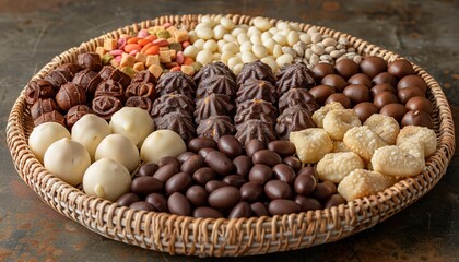 Sticker - Basket with Brazilian snacks.