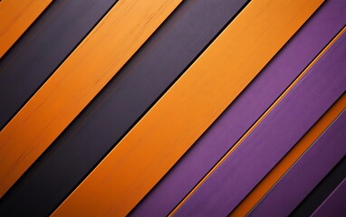 Poster - Non-Seamless Abstract with Bold Diagonal Stripes in Burnt Orange and Lilac