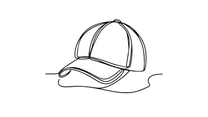 baseball hat line art drawing