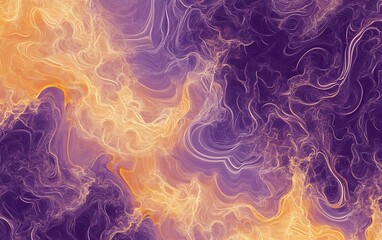 Poster - Seamless Abstract with Intricate Patterns in Lilac and Burnt Orange