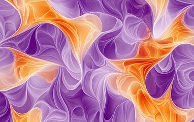 Poster - Seamless Abstract with Intricate Patterns in Lilac and Burnt Orange