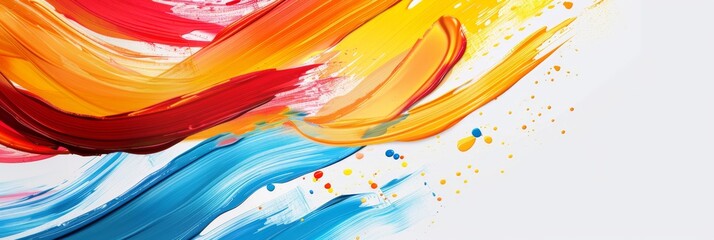 Wall Mural - dynamic and captivating abstract composition that features a variety of vivid brush strokes and colo