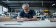 © killykoon - fine woodworking man. Hand edited, generative AI.
