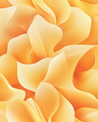Poster - Sunshine Yellow and Peach Fuzz Floral Abstract Background