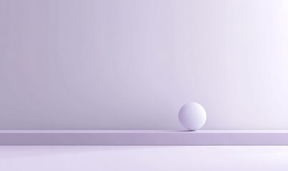 Aufkleber - Subtle Lilac Background with a Corner Circle Illustration