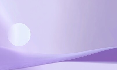 Poster - Subtle Lilac Background with a Corner Circle Illustration