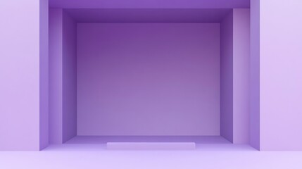 Poster - Minimalist Lilac Background with Centered White Rectangle
