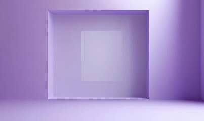 Poster - Lilac Background with Subtle Shaded Small Square Illustration