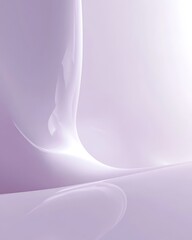 Poster - Soft Lilac Gradient with Elegant White Abstract Shape