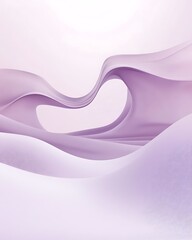 Poster - Soft Lilac Gradient with Elegant White Abstract Shape