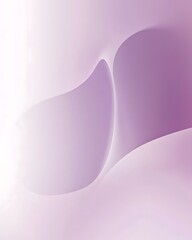 Poster - Soft Lilac Gradient with Elegant White Abstract Shape