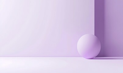 Poster - Lilac Background with Small Corner Circle Adding Depth