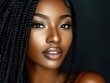 © JetHuynh - Close-up shot of a beautiful black woman with box braids