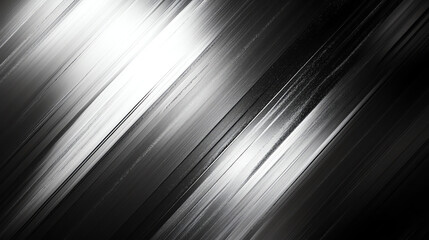 A black and white abstract design with diagonal lines that appear to be metallic.