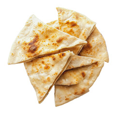 Wall Mural - PNG Warm flatbreads arranged on a white background