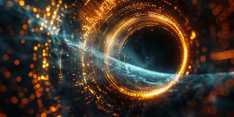 Aufkleber - A stunning visual of a cosmic portal, glowing with vibrant energy and an enchanting, mysterious allure