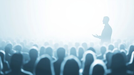 Speaker Addressing a Large Audience