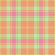 © SolaruS - Sale seamless check tartan, smooth fabric plaid background. Color texture vector textile pattern in amber and orange colors.