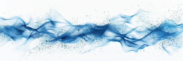 Poster - A beautifully sleek blue abstract wave design that is perfect for use in various backgrounds and creative projects