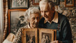 © kichigin19 - An old couple looks at old photos in a family photo album