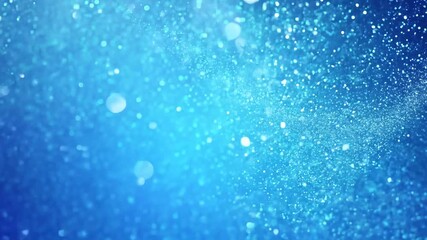 Poster - Bright abstract glitter bursts across a blue background during a mesmerizing light display