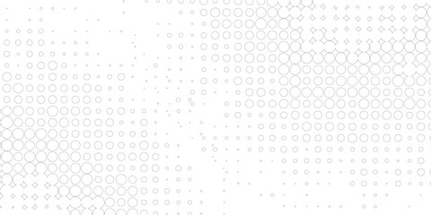 Abstract halftone background with wavy surface made of gray dots on white. modern