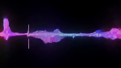 Poster - Colorful sound waves visualized in a vibrant display at night