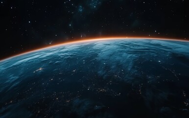 Wall Mural - earth planet in 3d, created with high quality digital space art in 5k.