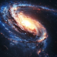 Wall Mural - in deep space, there is an incredible spiral galaxy
