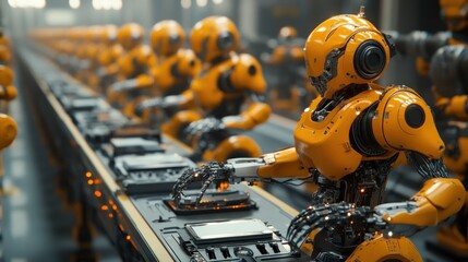 Poster - Robots Working on a Production Line