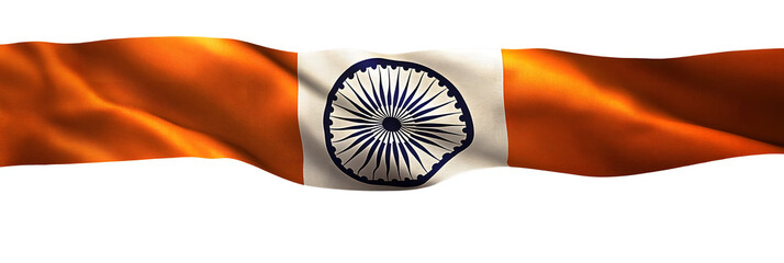 Wall Mural - A photorealistic, fullframe vector waving flag of India