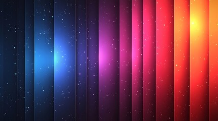 Wall Mural - A colorful image of a rainbow with stars in the background