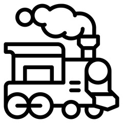 Wall Mural - steam train or locomotive outline icon