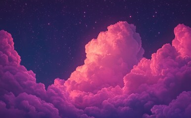 Wall Mural - high quality digital space art in 5k - ultra realistic visualization. purple space nebula far from e