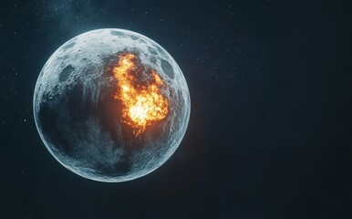 Wall Mural - illustration of planets in deep space in 3d in 5k. high-quality digital space sci-fi art.