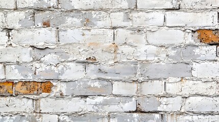 Wall Mural - Messages and pictures can be displayed on an aged white brick wall