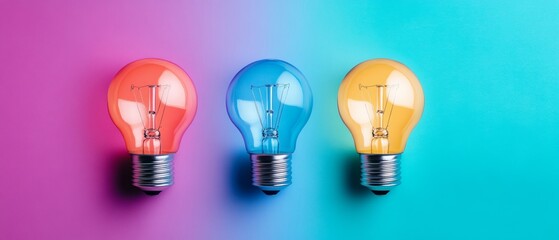 Aufkleber - Vibrant Light Bulb Art. Explosive Colors & Creative Bokeh Effect