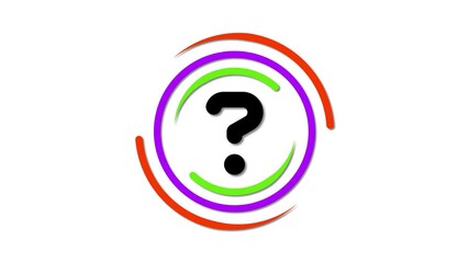 Poster - Question mark icon animation. Ask icon. Interrogation sign. What symbol.