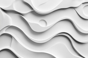 Aufkleber - white structure with wavy elements on an abstract background