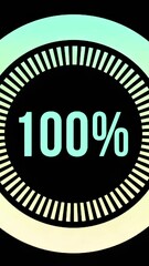 Aufkleber - Set of circular sector percentage diagram from 0 to 100 readiness. Round progress indicator of uploading or downloading.