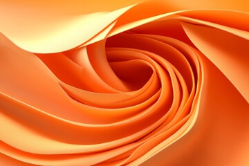 Poster - The orange color macro background was created by curved color paper sheets and macro photographing. Soft and vivid color with curved lines and shapes.