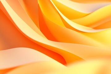 Poster - An abstract orange macro background, created using curved color paper and macro photography. The lines and shapes are curved and the colors are vivid.