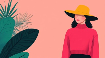 Poster - Elegant fashion retail pop up store online event with flat design a modern minimalist and contemporary e commerce concept for digital marketing and website or mobile app promotion
