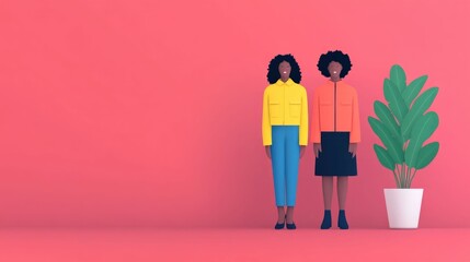 Poster - Visually striking flat design showcasing a contemporary pop up store event for an online fashion retail brand featuring a modern minimalist and sophisticated layout and design