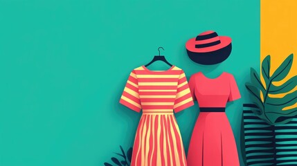 Poster - Ecommerce Fashion with Easy Returns and Exchanges   Flat Design for Online Shopping Retail and Business Applications