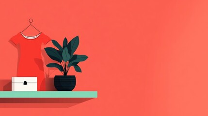 Poster - Seamless and Efficient Ecommerce Fashion Checkout Process Illustrated in Flat Design for Online Shopping and Retail Solutions