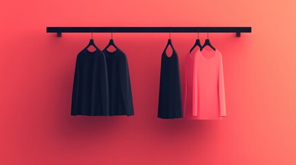 Poster - Innovative flat design showcasing a cutting edge virtual fitting room solution for the future of personalized and seamless apparel retail experience in the digital age