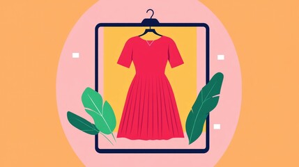 Poster - Ecommerce Fashion Influencer Marketing Flat Design for Online Business Promotion and Digital Sales Strategy  Visually Appealing Graphic for Fashion Brand Advertising and Social Media Campaigns